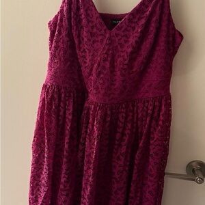 Torrid Women's Lace Midi Dress - Deep Pink